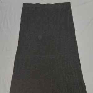 Wet Seal Womens XL Charcoal Gray Heather High Slit Jersey Maxi Skirt Made in USA